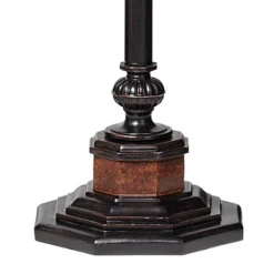 Kathy Ireland Sonnett Vintage Rustic Torchiere Floor Lamp With Side Lights 72" Tall Bronze Champagne Alabaster Glass Shade For Living Room Reading -Kathy Ireland GUEST e82e6be2 fb69 45b6 9d37 6fd43574bc26