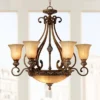 Kathy Ireland Sterling Estate Golden Bronze Chandelier 34 1/2" Wide Rustic Champagne Bowl Shade 9-Light Fixture For Dining Room House Kitchen Island -Kathy Ireland GUEST eec6727f 2bf6 4add 8d09 843fd8f3a0f5