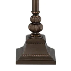 Kathy Ireland Mulholland Vintage Rustic Torchiere Floor Lamp With Side Lights 72" Tall Bronze Tortoise Shell Frosted Glass For Living Room Reading -Kathy Ireland GUEST fa9e2227 8d29 4abf af79 2c37e877a913