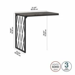 City Park 32W Desk Return By Kathy Ireland Home - Dark Gray Hickory -Kathy Ireland a92cc00a be5d 40e2 9e01 be0cb29d3b98
