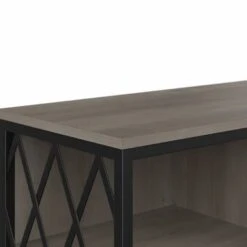 City Park Industrial TV Stand For 70 Inch TV By Kathy Ireland Home - Driftwood Gray -Kathy Ireland b9dbd502 6d73 45c3 9641 b69ace71205b