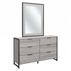 Atria 6 Drawer Dresser With Mirror By Bush Furniture - Modern Hickory -Kathy Ireland bfa3947d 0e56 41e6 a894 6ee9dd6b8541