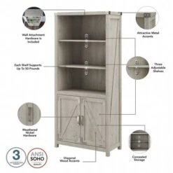 Cottage Grove L Desk With File Cabinet And Bookcase By Bush Furniture - Reclaimed Pine 27 Cottage Grove L Desk With File Cabinet And Bookcase By Bush Furniture - Reclaimed Pine -Kathy Ireland c494eef4 32d9 401c a6a7 511045f3cc20