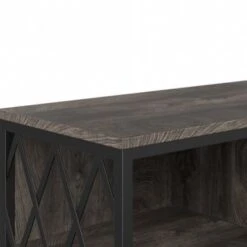 City Park 60W Electric Fireplace TV Stand By Kathy Ireland Home - Dark Gray Hickory -Kathy Ireland c58655cf 98ee 4f37 939a 100fa86cd989