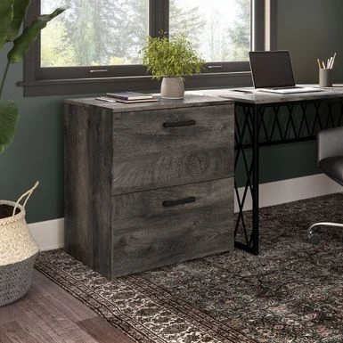 City Park 2 Drawer Lateral File Cabinet By Kathy Ireland Home - Dark Gray Hickory 3 City Park 2 Drawer Lateral File Cabinet By Kathy Ireland Home - Dark Gray Hickory