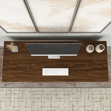 Madison Avenue 60W Writing Desk With Storage From Kathy Ireland Home - Walnut 18 Madison Avenue 60W Writing Desk With Storage From Kathy Ireland Home - Walnut - Image 16