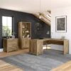 Cottage Grove L Desk With File Cabinet And Bookcase By Bush Furniture - Reclaimed Pine -Kathy Ireland c9149dbd 2fd8 4f18 98da 52bb375dff6a