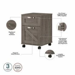 Cottage Grove 2 Drawer Mobile File Cabinet By Bush Furniture - Cottage White -Kathy Ireland c932280c 9c36 462e 9860 0f845795ef36