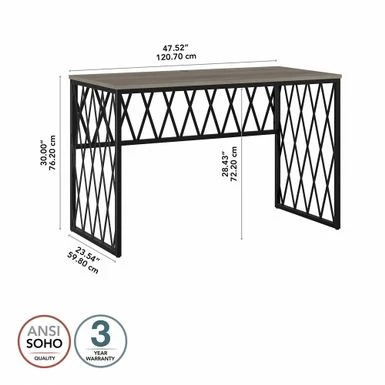 City Park 48W Industrial Writing Desk By Kathy Ireland Home - Driftwood Gray 15 City Park 48W Industrial Writing Desk By Kathy Ireland Home - Driftwood Gray - Image 13