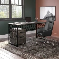 City Park 60W Writing Desk With Drawers By Kathy Ireland Home - Driftwood Gray -Kathy Ireland d3582a32 e349 4dbe bcf6 0c48f9198ec5