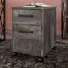 City Park 2 Drawer Mobile File Cabinet By Kathy Ireland Home - Dark Gray Hickory -Kathy Ireland d6bbc0f0 07be 4119 bc07 302508db18de