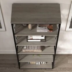 City Park Industrial 5 Shelf Bookcase By Kathy Ireland Home - Driftwood Gray 27 City Park Industrial 5 Shelf Bookcase By Kathy Ireland Home - Driftwood Gray -Kathy Ireland db5485fb ba46 4dfe b51c 9853e24f59c6