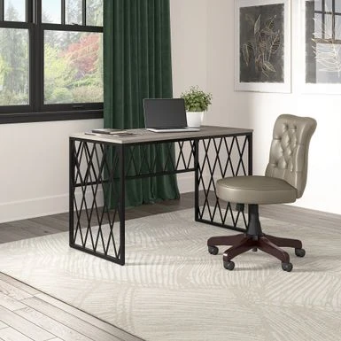 City Park 48W Industrial Writing Desk By Kathy Ireland Home - Driftwood Gray 3 City Park 48W Industrial Writing Desk By Kathy Ireland Home - Driftwood Gray