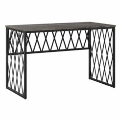 City Park 48W Industrial Writing Desk By Kathy Ireland Home - Dark Gray Hickory -Kathy Ireland dfb08e8c a342 4d61 87e2 c1f1a560d9f7