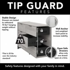 Atria 6 Drawer Dresser By Bush Furniture - Platinum Gray -Kathy Ireland e021516a d5de 44b2 bef2 75e4fee61743