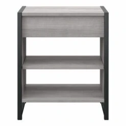 Atria Small Nightstand With Drawer And Shelves By Bush Furniture - Charcoal Gray 39 Atria Small Nightstand With Drawer And Shelves By Bush Furniture - Charcoal Gray -Kathy Ireland e205ccb4 bc49 499a b22d 498be75890e8