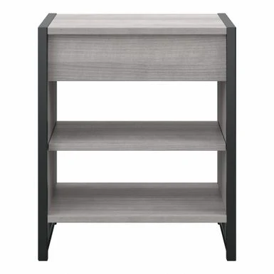 Atria Small Nightstand With Drawer And Shelves By Bush Furniture - Charcoal Gray 20 Atria Small Nightstand With Drawer And Shelves By Bush Furniture - Charcoal Gray - Image 18