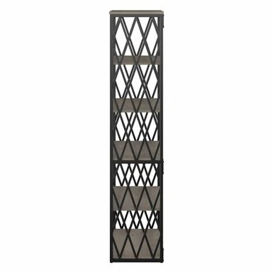 City Park Industrial 5 Shelf Bookcase By Kathy Ireland Home - Driftwood Gray 6 City Park Industrial 5 Shelf Bookcase By Kathy Ireland Home - Driftwood Gray - Image 5