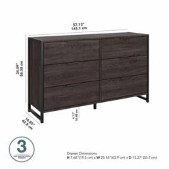 Atria 6 Drawer Dresser By Bush Furniture - Charcoal Gray 33 Atria 6 Drawer Dresser By Bush Furniture - Charcoal Gray -Kathy Ireland ebd83391 53b3 4860 b5ff 556811c192ed