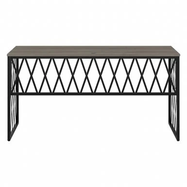 City Park 60W Industrial Writing Desk By Kathy Ireland Home - Dark Gray Hickory 10 City Park 60W Industrial Writing Desk By Kathy Ireland Home - Dark Gray Hickory - Image 8