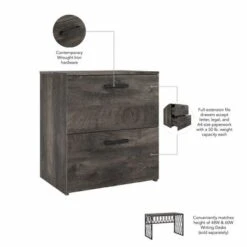 City Park 2 Drawer Lateral File Cabinet By Kathy Ireland Home - Driftwood Gray -Kathy Ireland ece7bde0 ba77 469b b32e 0cf915c49863