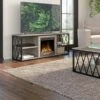 City Park 60W Electric Fireplace TV Stand By Kathy Ireland Home - Driftwood Gray
