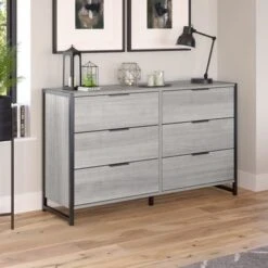 Atria 6 Drawer Dresser By Bush Furniture - Platinum Gray