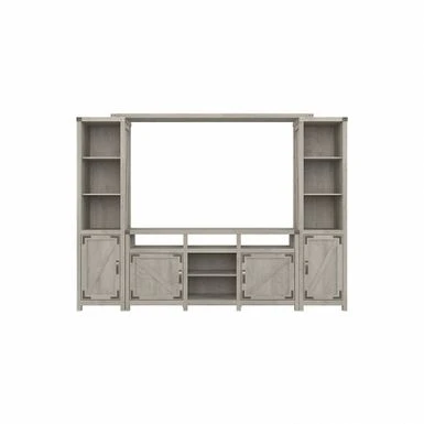 Cottage Grove 65W Farmhouse Entertainment Center By Bush Furniture - Restored Gray 5 Cottage Grove 65W Farmhouse Entertainment Center By Bush Furniture - Restored Gray - Image 3