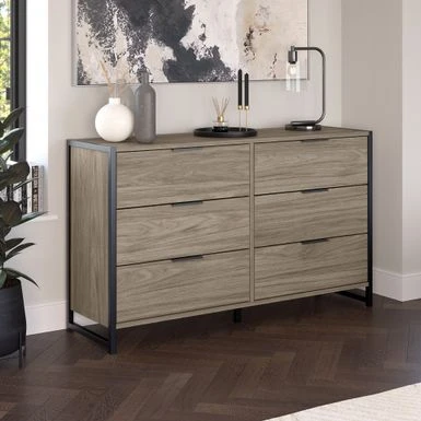 Atria 6 Drawer Dresser By Bush Furniture - Charcoal Gray 16 Atria 6 Drawer Dresser By Bush Furniture - Charcoal Gray - Image 14