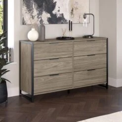 Atria 6 Drawer Dresser By Bush Furniture - Modern Hickory