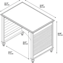 Kathy Ireland® Home By Bush Furniture Volcano Dusk 34W Desk, Coastal Cherry (ALA001CC) -Kathy Ireland m007137889 s7