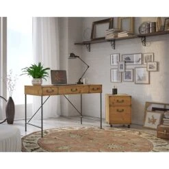 Kathy Ireland® Home By Bush Furniture Ironworks 48W Writing Desk, Vintage Golden Pine (KI50101-03) -Kathy Ireland m007138082 s7