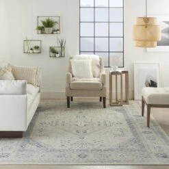 Kathy Ireland Malta MAI18 Ivory - Grey Area Rug -Kathy Ireland resize 112