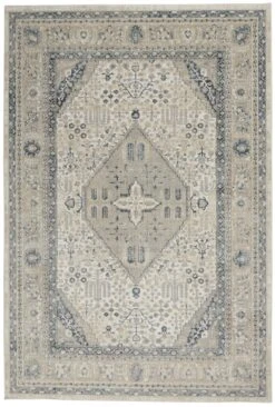 Kathy Ireland Malta MAI18 Ivory - Grey Area Rug -Kathy Ireland resize 118