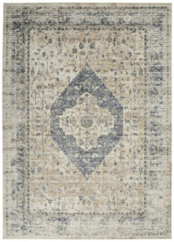 Kathy Ireland Malta Mai11 Ivory - Blue Area Rug