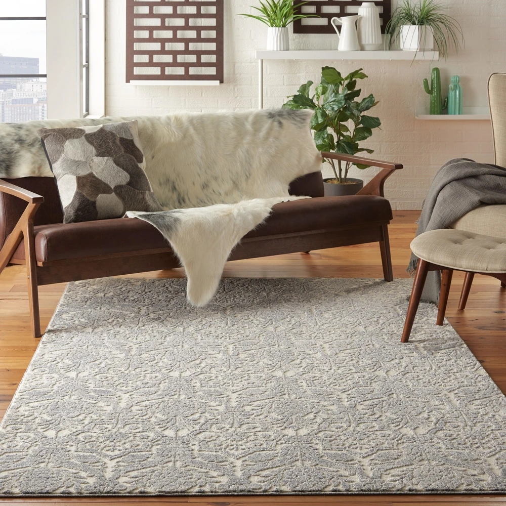 Kathy Ireland Sahara KI390 Ivory - Platinum Area Rug 3 Kathy Ireland Sahara KI390 Ivory - Platinum Area Rug