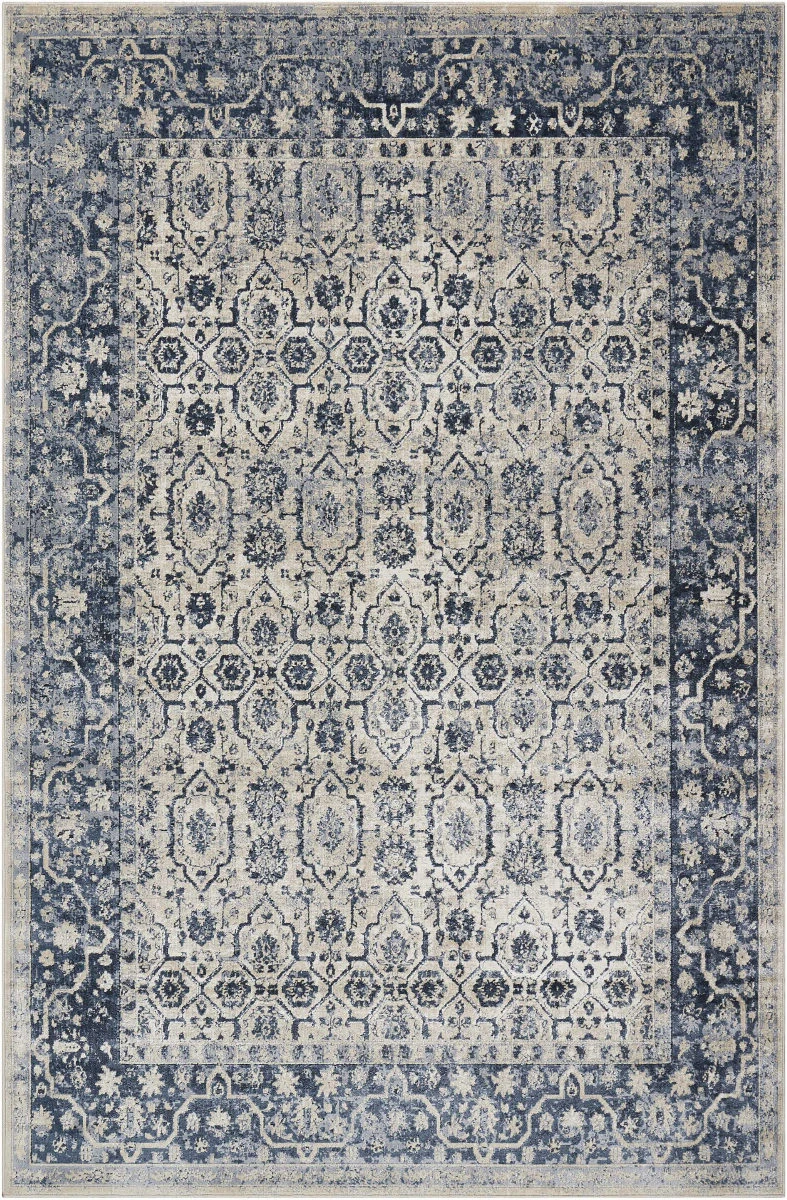 Kathy Ireland Malta Mai04 Ivory Blue Area Rug 3 Kathy Ireland Malta Mai04 Ivory Blue Area Rug