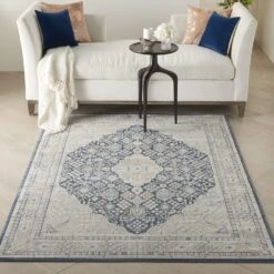 Kathy Ireland Malta MAI16 Blue - Grey Area Rug