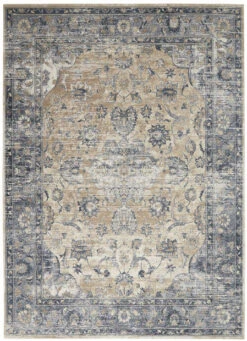 Kathy Ireland Malta Mai13 Blue - Ivory Area Rug
