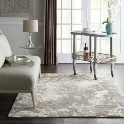 Kathy Ireland Sahara KI394 Blue - Ivory Area Rug