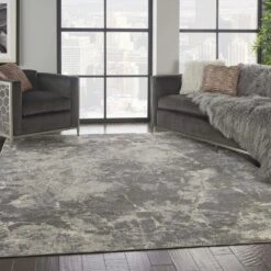 Kathy Ireland Sahara KI394 Blue - Ivory Area Rug -Kathy Ireland resize 353