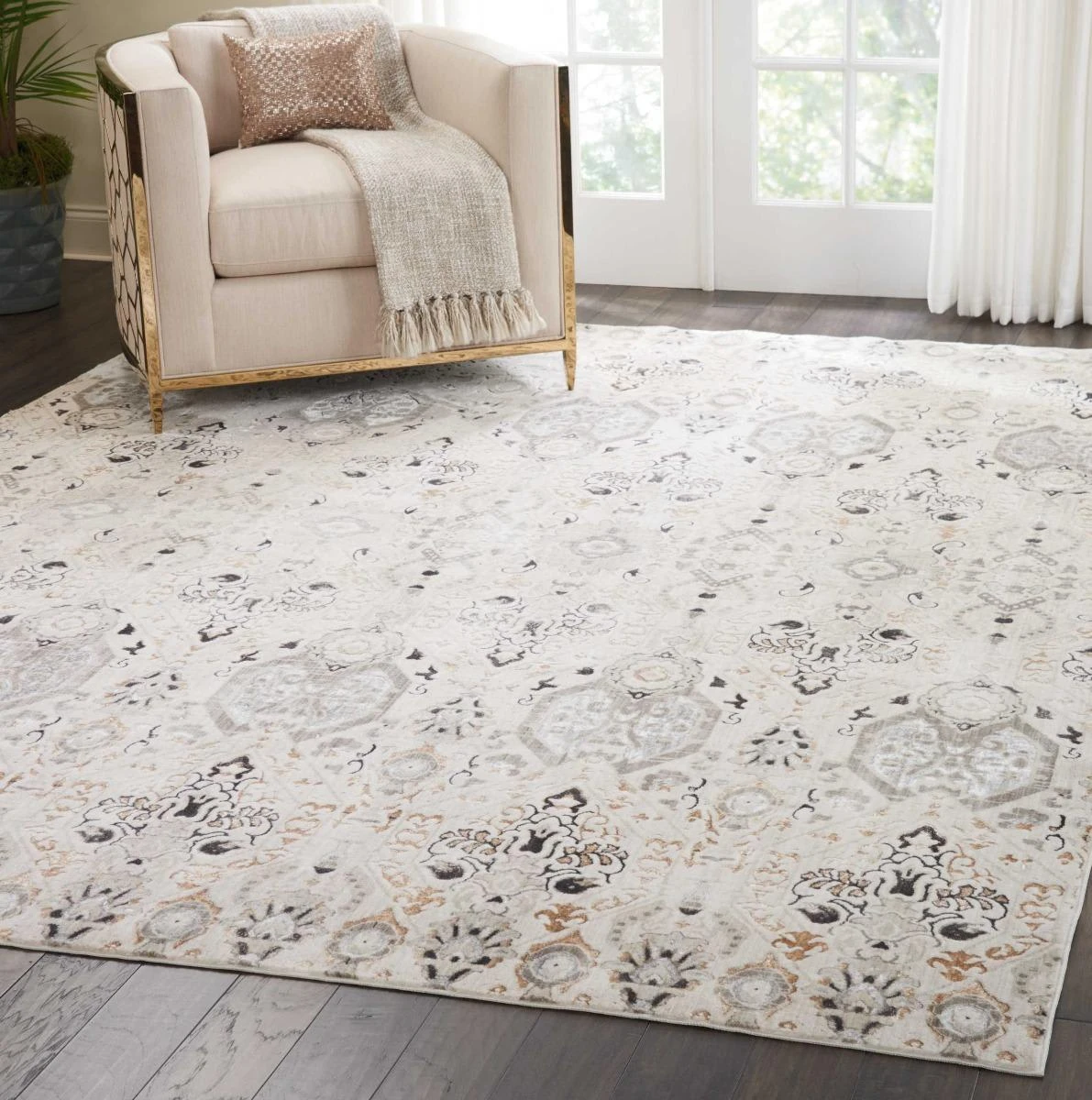 Kathy Ireland Silver Screen Ki341 Grey - Slate Area Rug 3 Kathy Ireland Silver Screen Ki341 Grey - Slate Area Rug