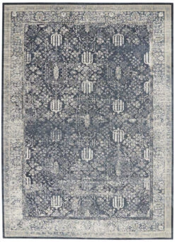 Kathy Ireland Malta Mai12 Navy - Ivory Area Rug