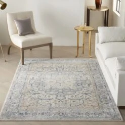 Kathy Ireland Malta MAI15 Ivory - Grey Area Rug