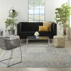 Kathy Ireland Malta MAI15 Ivory - Grey Area Rug -Kathy Ireland resize 380