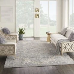 Kathy Ireland Moroccan Celebration KI382 Silver Area Rug -Kathy Ireland resize 44