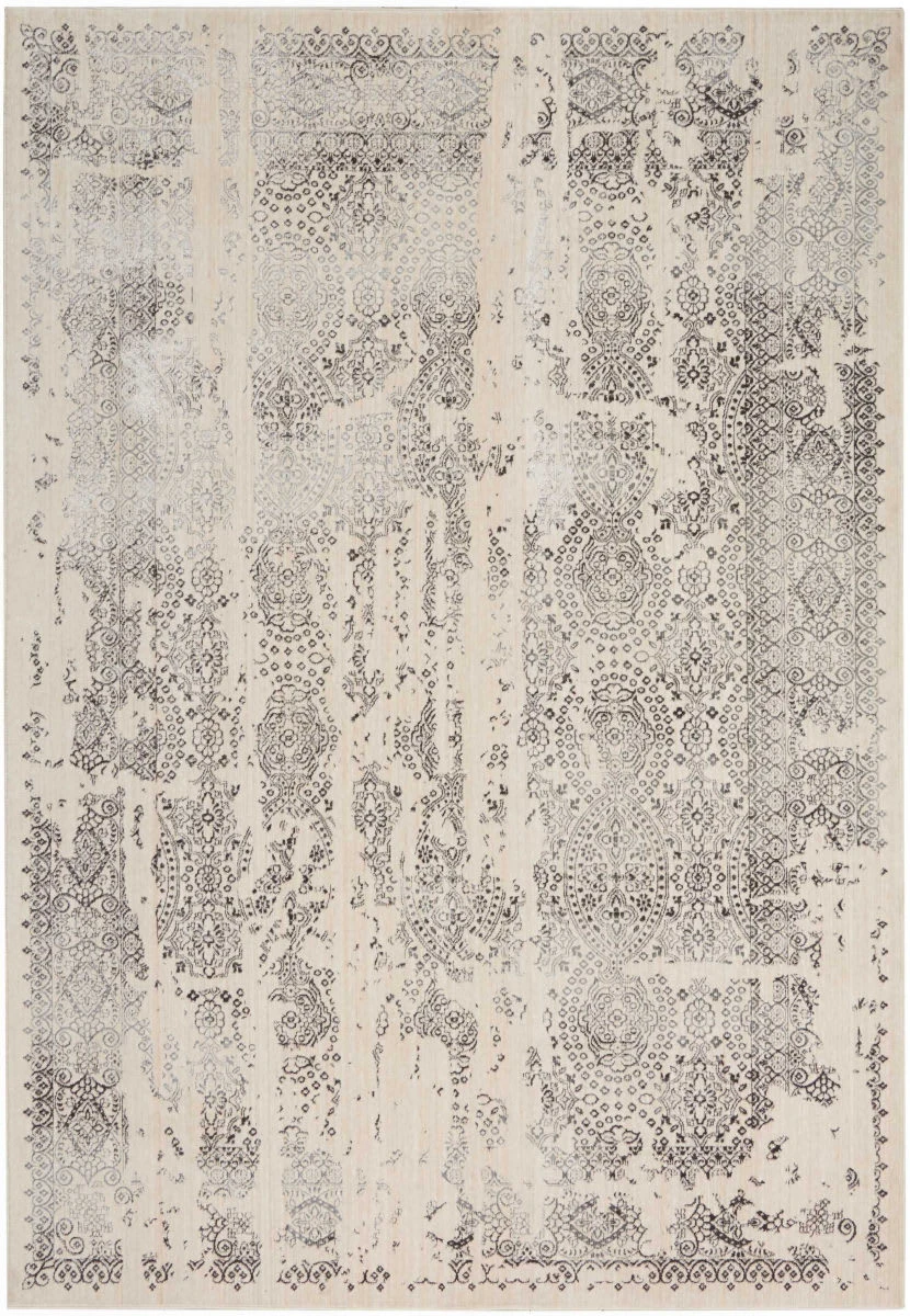 Kathy Ireland Silver Screen Ki344 Ivory - Grey Area Rug 2 Kathy Ireland Silver Screen Ki344 Ivory - Grey Area Rug