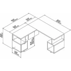 Kathy Ireland® Home By Bush Furniture Madison Avenue 60" L-Shaped Desk With Drawer And Storage, Modern Walnut (MDS001MW) -Kathy Ireland sp108409726 s7