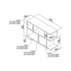 Kathy Ireland® Home By Bush Furniture Madison Avenue 47.17" X 13.7" Console Table With Storage, Modern Walnut (MDS015MW) -Kathy Ireland sp108494650 s7
