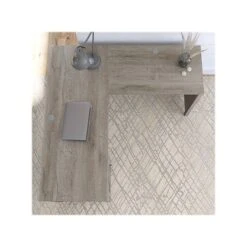 Kathy Ireland® Home By Bush Furniture Cottage Grove 60" L-Shaped Desk With Drawer, Restored Gray (CGD160RTG-03) -Kathy Ireland sp116167252 s7